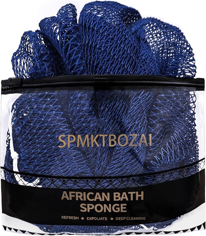 SPMKTBOZAI African Net Sponge Authentic, Loofah Exfoliating Body Scrubber Bath by SPMKTBOZAI