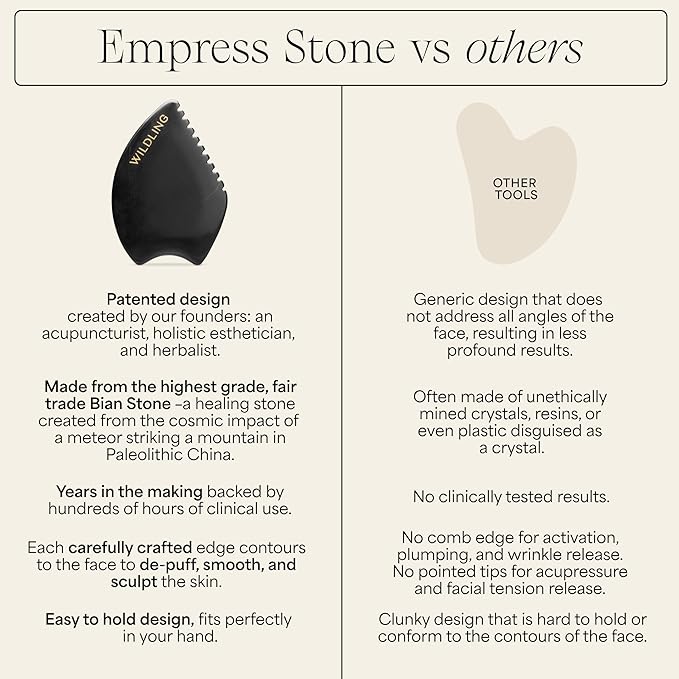 WILDLING Empress Stone Gua Sha Facial Stone I Facial Massage Stone to Lift - Image 5