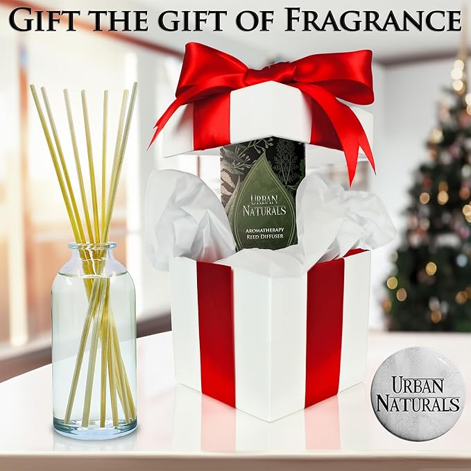 Urban Naturals Warm Vanilla Amber Reed Diffuser Gift Set | Creamy. Warm. - Image 9