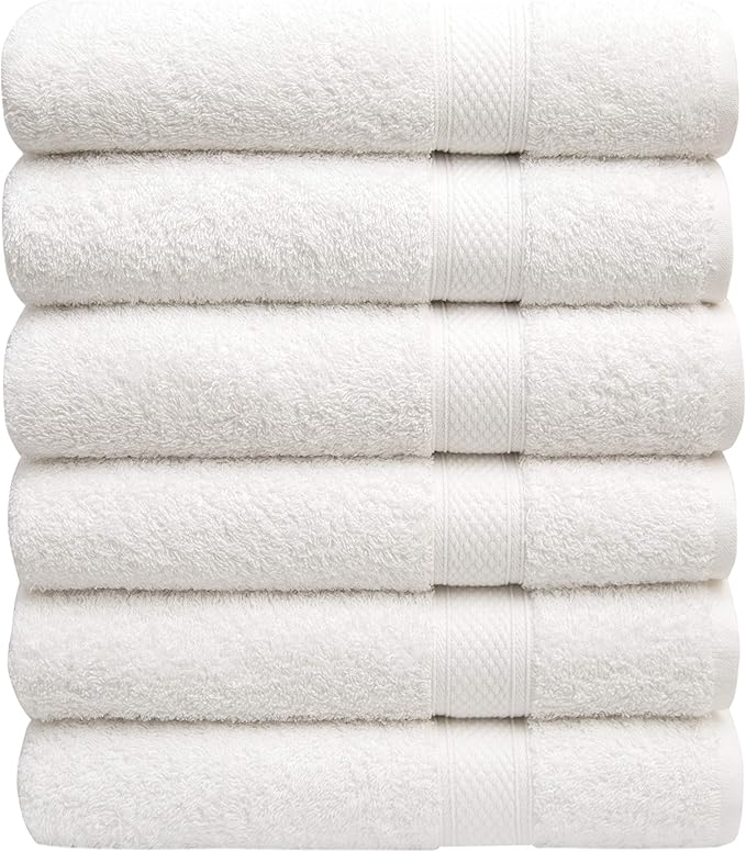 Pleasant Home Bath Towels Set of 6 100% Cotton, 515 GSM | Lightweight, Soft & by PH+Pleasant+Home