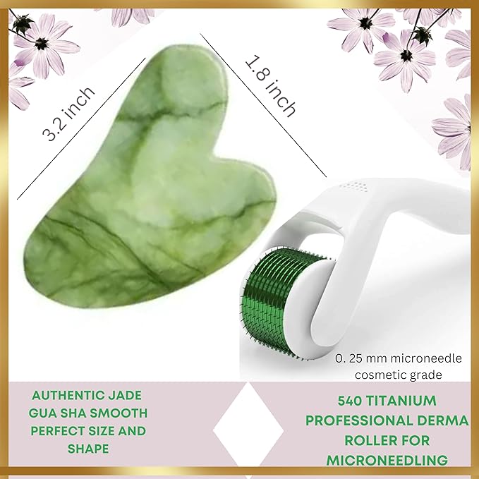 100% Authentic Jade Roller and Gua Sha Set - Image 3