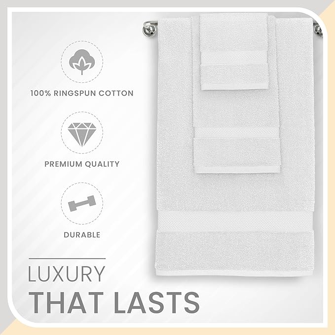 Martex 6-Piece Luxury 100% Cotton Towel Set | Quick Dry | Super Absorbent | - Image 4