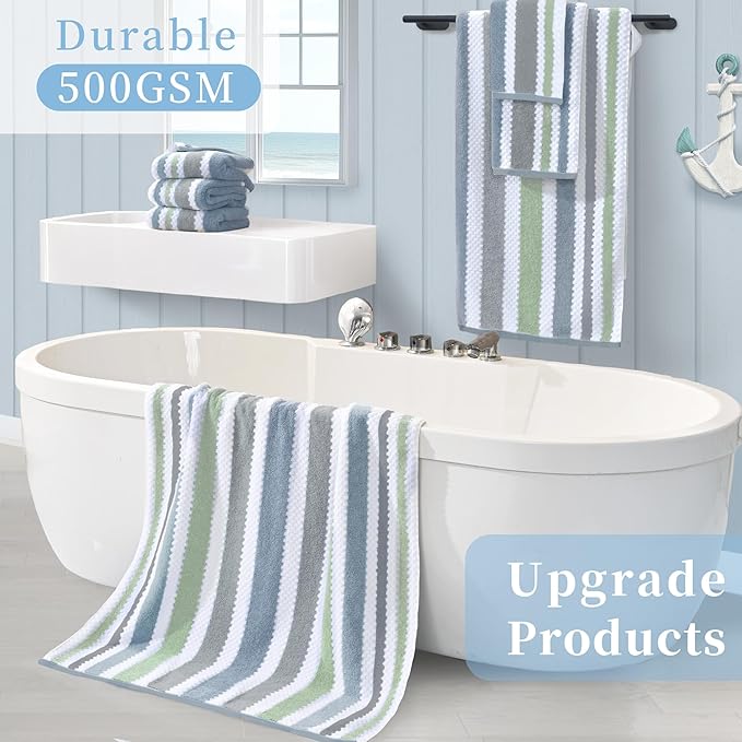 Striped Bath Towels - Image 5