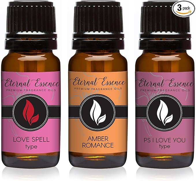 Trio - Love Spell Type, Amber Romance & PS I Love You Type - Premium Fragrance by EternalEssenceOils