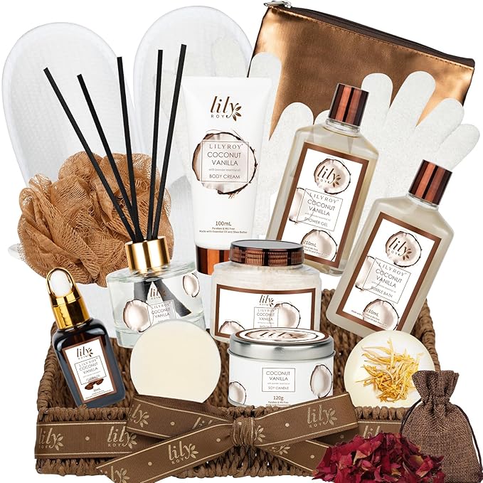 Mother's Day Gift Basket for Mom, Spa Gift Basket for Women, Gifts for Women by LILYROY