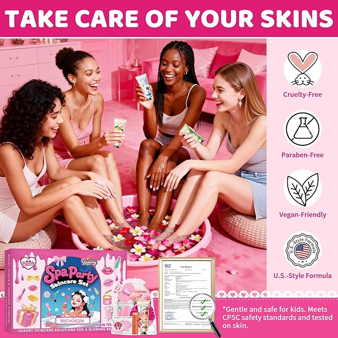 Spa Party Supplies for Women, Hand Cream, Lip Balm, Under Eye Patches, Lip Mask - Image 5