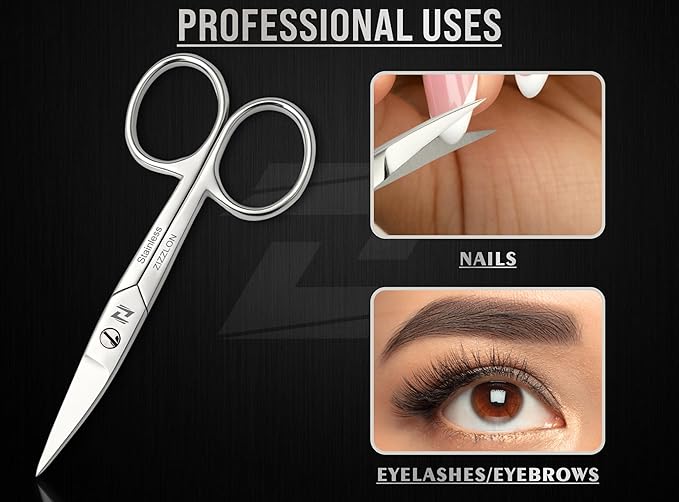 Nail Scissors Curved for Women and Men, Long Lasting Sharp Nickel Plated for - Image 2