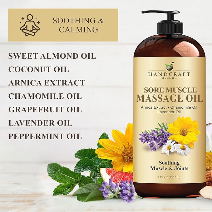 Handcraft Blends Sore Muscle Massage Oil 8 Fl Oz - Image 7