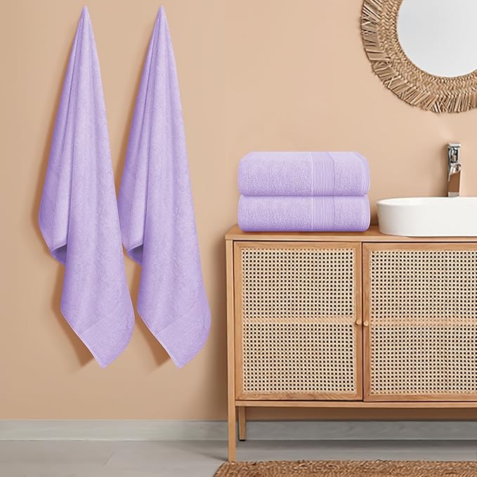 Belizzi Home 4 Pack Bath Towel Set 27x54, 100% Ring Spun Cotton, Ultra Soft - Image 3