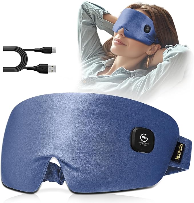 Heat Eye Mask for Dry Eyes Silk: Cordless Heated Pad for Stye Treatment Sinus by FACEMOON