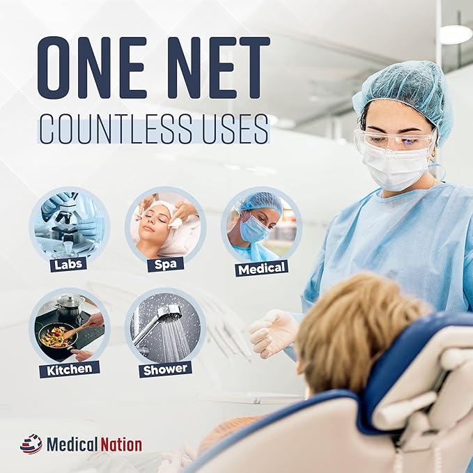 Medical Nation 21" Disposable Bouffant Caps | Pack of 100, Non-Pleated Head - Image 5