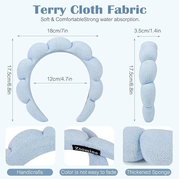 Ztomine Spa Terry Cloth Headband Combo Pack - Image 6