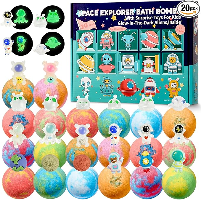 20 Pack Galaxy Bath Bombs for Kids by Unknown