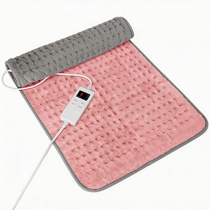 Pink Heating Pad for Gifts Soothing Heat Therapy for Women & Men, Perfect by vilicert