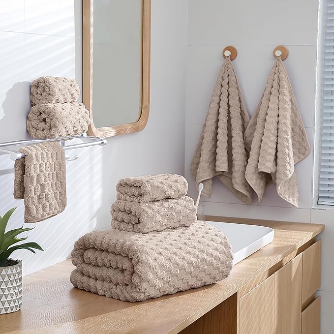 Extra Large Bath Towel Set of 6, Oversized Bath Sheet Super Soft Highly - Image 3