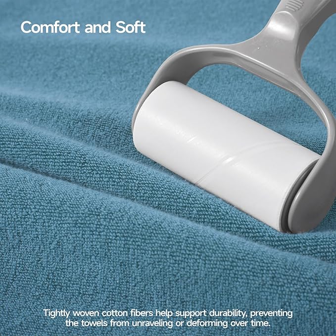 ecolook Bath Towels Set of 4, 100% Cotton, 27 x 55 Inches, Quick-Drying & - Image 5