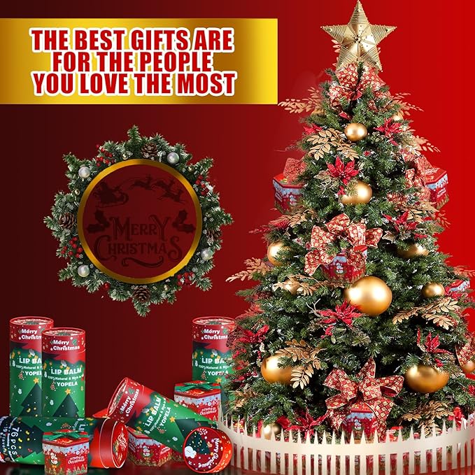 Yopela 76 Pack Christmas Natural Lip Balm Bulk - Image 6