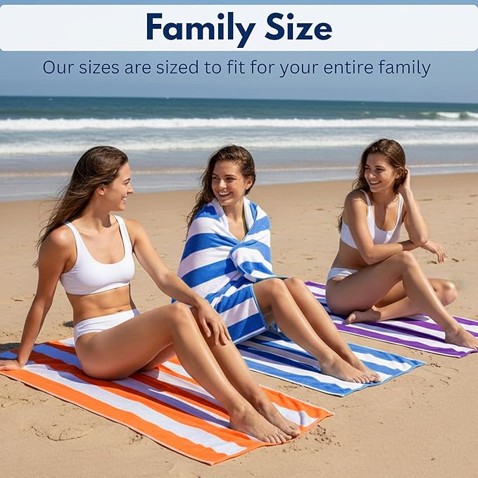 BolBom*S Beach Towels 6 Pack Large 30x60-100% Cotton Beach & Pool Towels Bulk - Image 4