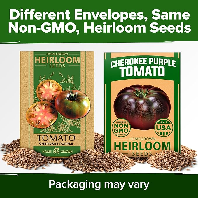 HOME GROWN Cherokee Purple Tomato Seeds 106+ Heirloom Non GMO Seeds - Image 9