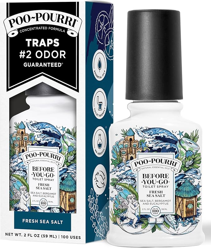 Poo-Pourri Before-You-Go Toilet Spray, Fresh Sea Salt, 2 Fl Oz, Bathroom Odor by %7EPourri