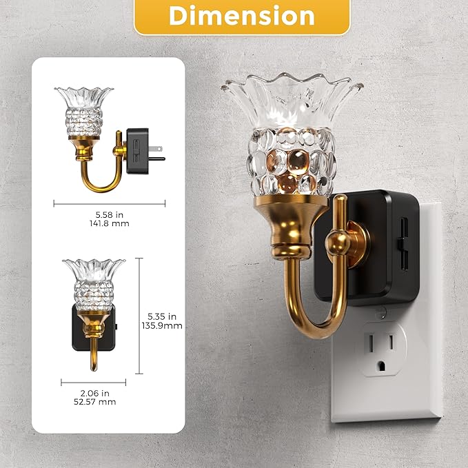 L LOHAS LED Night Lights Plug into Wall, 3000K Soft White LED Floral Night Light - Image 5