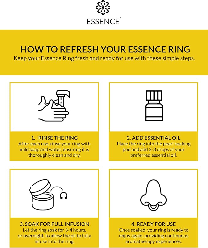 Essence Wearable Aromatherapy Nasal Diffuser – Lemon Essential Oil Nose Ring - Image 5