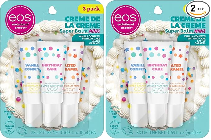 eos 24H Moisture Super Balm Minis- Crème de la Crème, Limited-Edition Lip Mask by eosproducts