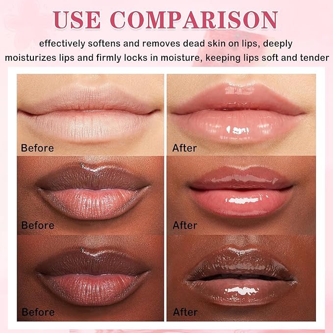 4PCS Lip Scrub and Mask Set, Strawberry and Honey Pot Lip Balm, Repair Bee Lip - Image 3