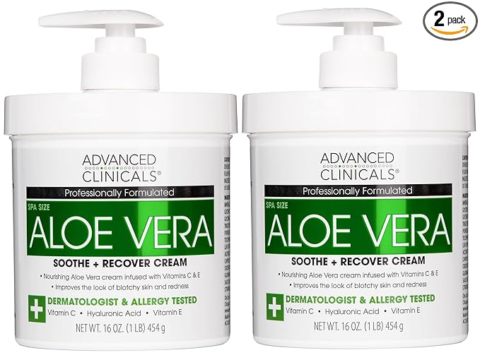 Advanced Clinicals Aloe Vera Lotion Skin Care Relief | Vitamin E Infused by AdvancedClinicals