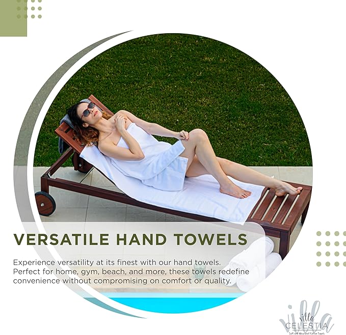 100% Cotton Hand Towel Set of 2, Sustainable, Highly Absorbent, Quick Drying - Image 6