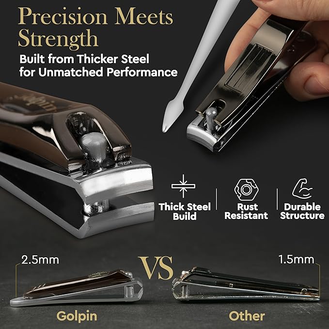 9 Pcs Manicure Set for Women Men & – Stainless Steel Manicure & Pedicure Kit - Image 3