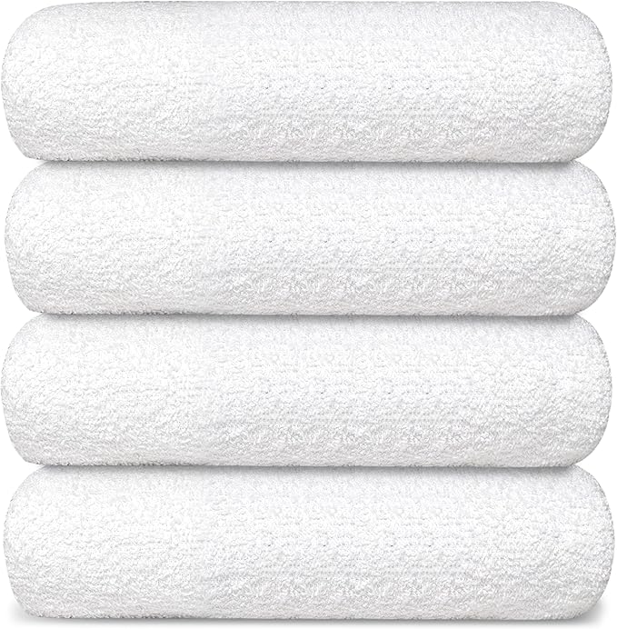 Avalon Towels 100% Cotton Pool Towels White Beach Towels Pack of 12 - Image 6