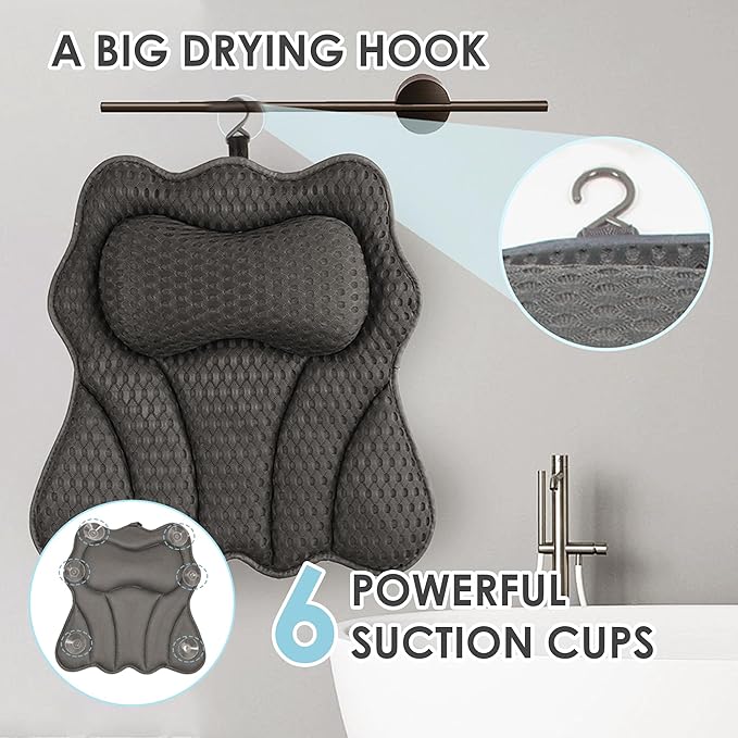 Bath Pillows for Tub, Bath Pillow, Bathtub Pillow, and Luxury Bath Accessories - Image 5
