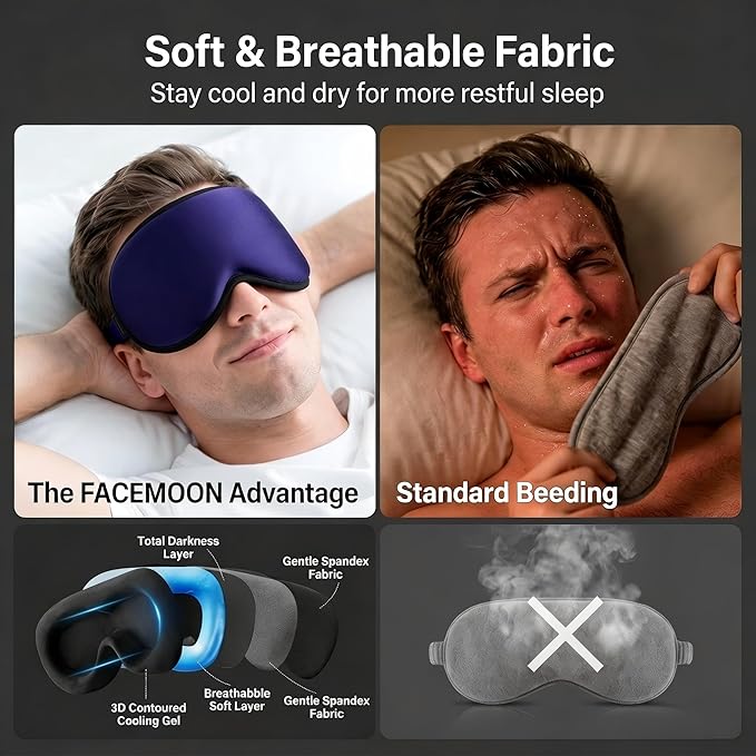 3D Cooling Gel 6oz Weighted Eye Mask - Image 7
