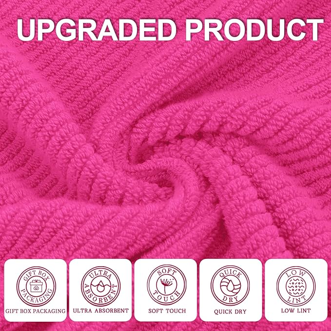 VOOVA & MOVAS Hot Pink Washcloths - Image 2