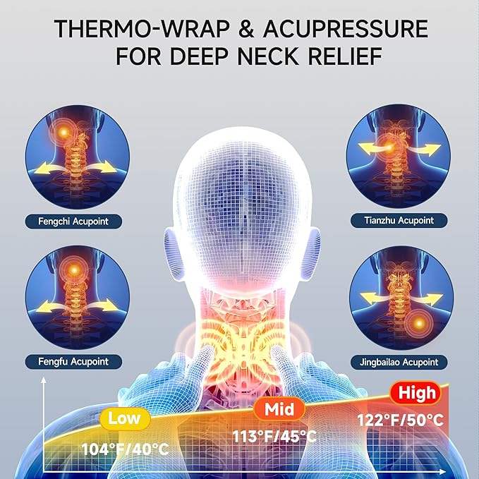snawowo Neck Massager with Heat, 3 in 1 Portable Massager with Cervical - Image 5