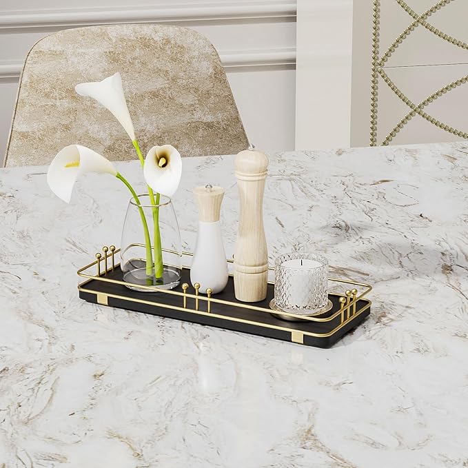 Bathroom Vanity Tray for Countertop Toiletries Perfume Makeup Soap Dispenser - Image 7