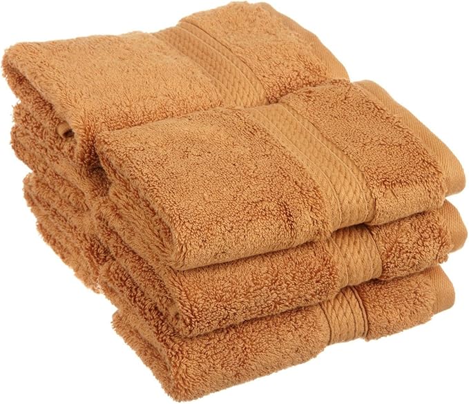 Superior Egyptian Cotton Pile Face Towel/Washcloth Set of 6, Ultra Soft Luxury by SUPERIOR