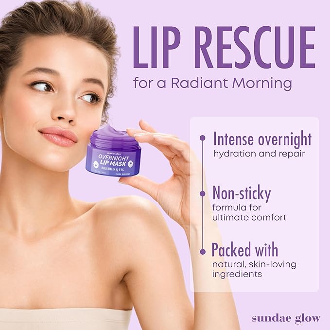 Lip Mask with Berries & Fig – Overnight Lip Repair, Intense Hydration & - Image 2