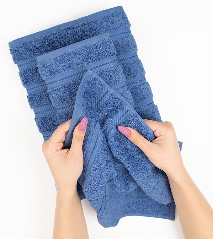 American Soft Linen Luxury 4 Piece Bath Towel Set, 600 GSM 100% Cotton Turkish - Image 5