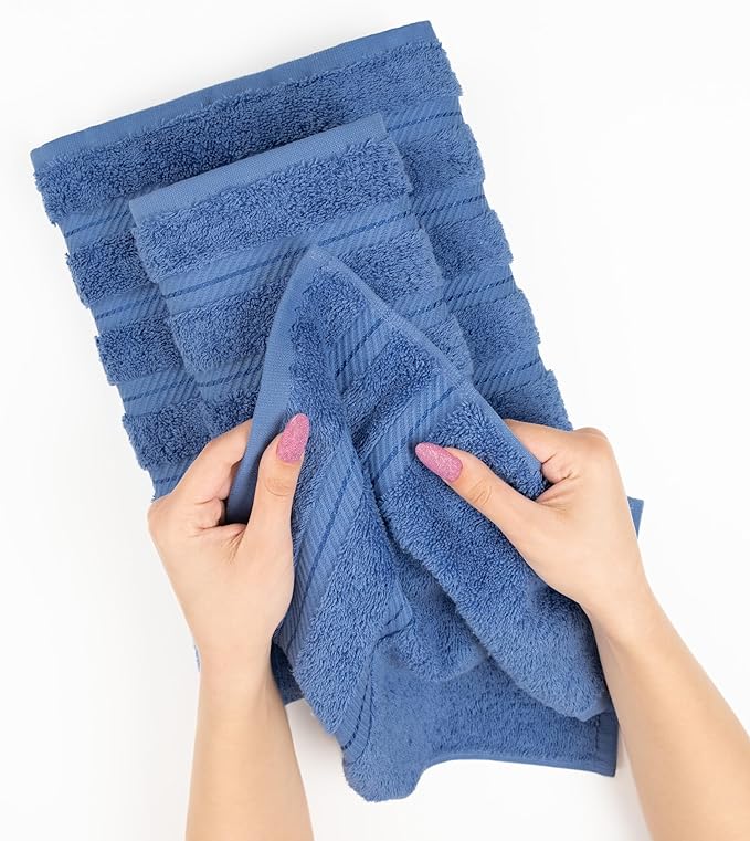 American Soft Linen Premium 3 Piece Towel Set, 1 Bath Towel 1 Hand Towel 1 - Image 4