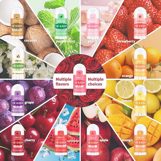 Mini Lip Balm 68 Pack, Natural Lip Balms - Image 2