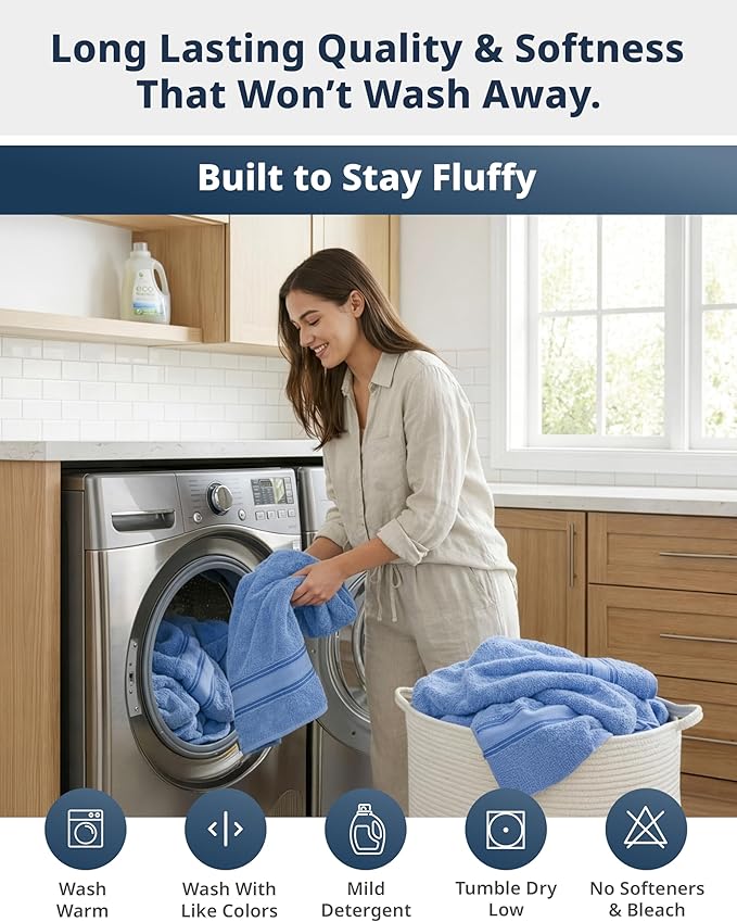 LANE LINEN Luxury Bath Towels Set - Image 8