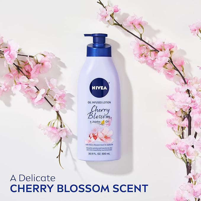 NIVEA Oil Infused Cherry Blossom and Jojoba Oil Body Lotion - Image 5
