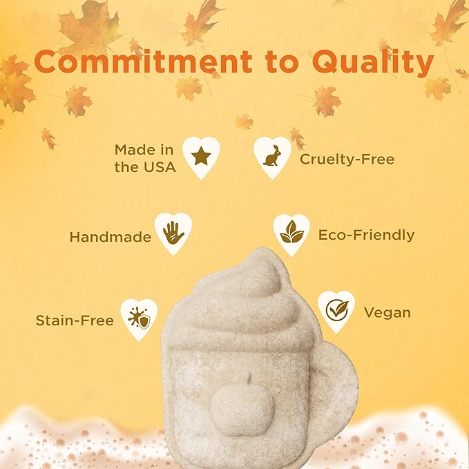 Pumpkin Spice Latte Bath Bomb for Women & Girls – Luxury Fall Bath Bombs - Image 4
