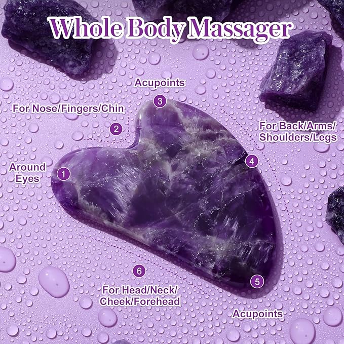 rosenice Gua Sha Facial Tools Natural Gua Sha Scraping Massage Tool - Image 4