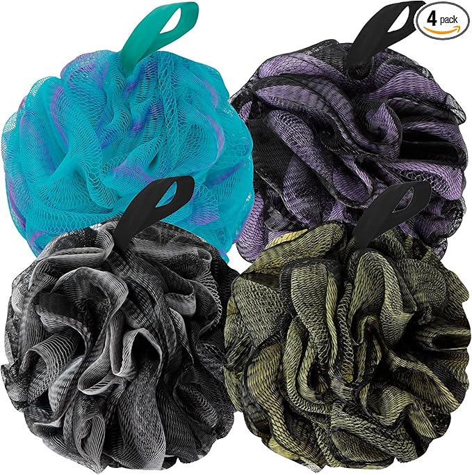 BCKENEY Bath Loofah Shower Sponge Body Back Scrubber Soft Mesh Shower Puffs by BCKENEY