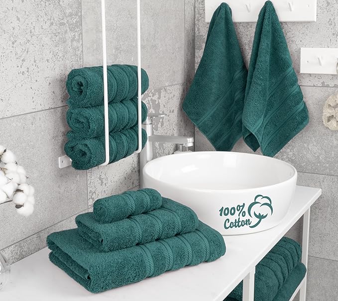 American Soft Linen Luxury 6 Piece Towel Set, 2 Bath Towels 2 Hand Towel 2 - Image 2
