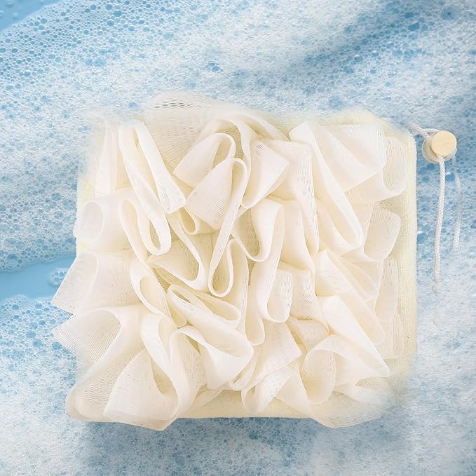 1 Pcs Washcloth Loofah Combo, 2 in 1 Bath Loofah Sponge - Image 6