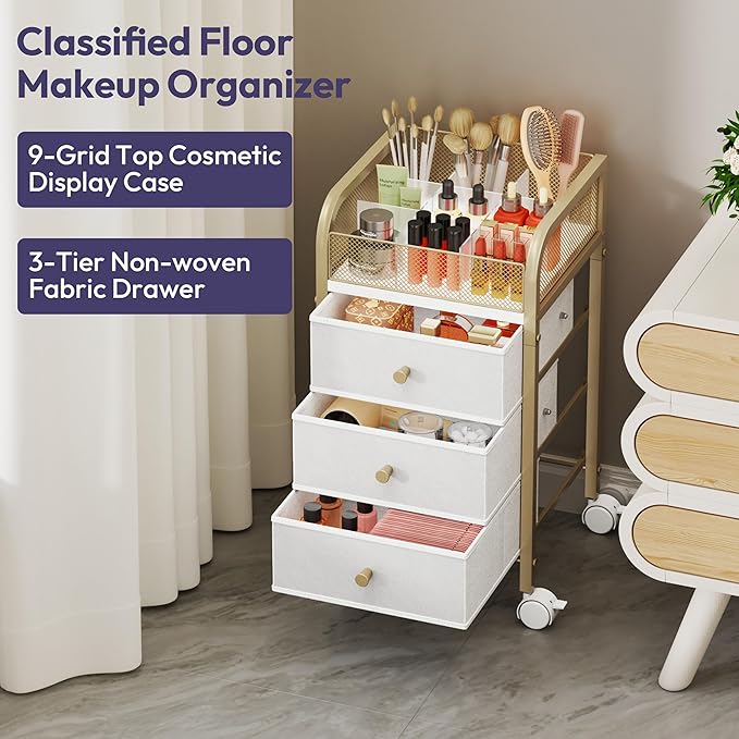 SWTYMIKI Rolling Makeup Organizer Cart - Image 8